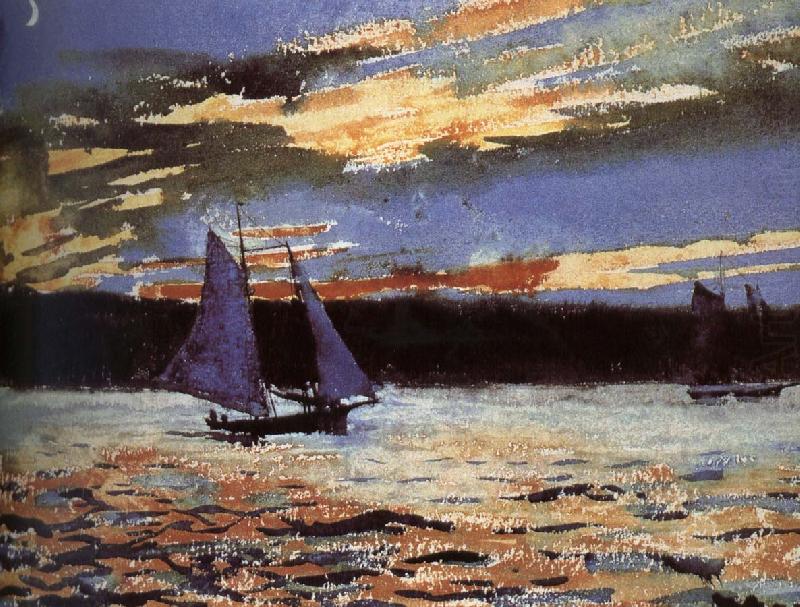 Gera sunset scene, Winslow Homer